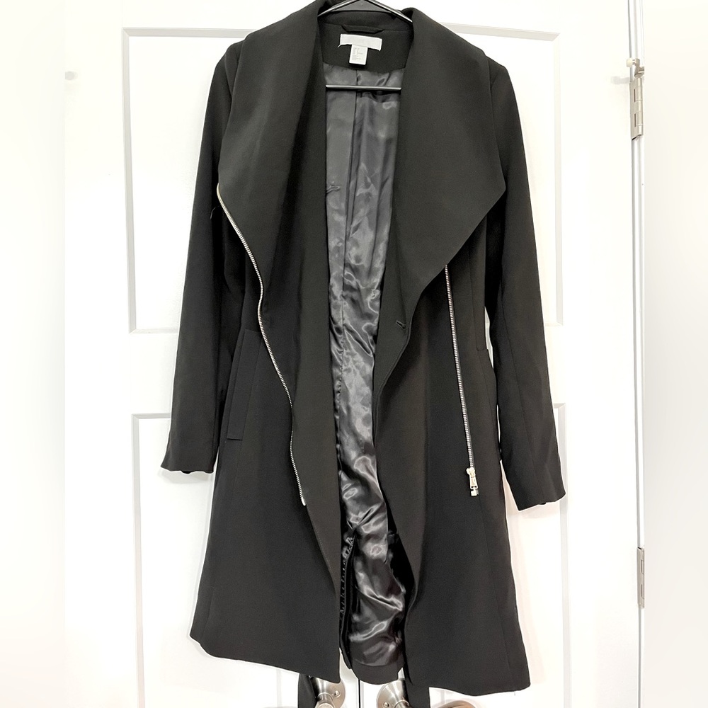 H&M Long Wrap Tie Coat || SIZE 2: WORN ONCE, GREAT CONDITION
